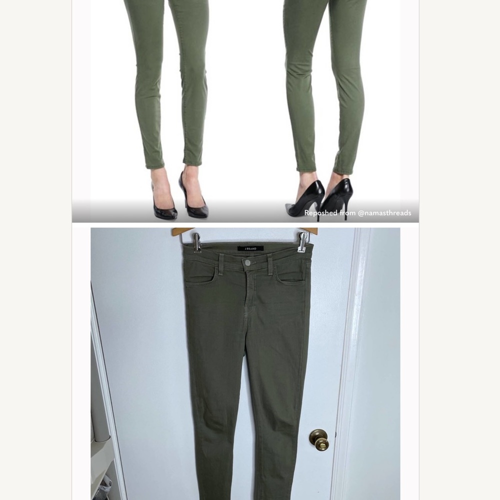 J Brand Forest Green Denim Pants